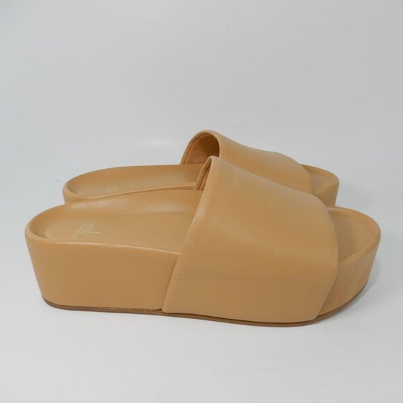 Beek Albatross Platform Flatform Slide Sandal Size 8 Nude Beige Leather NEW $310 - Picture 5 of 15